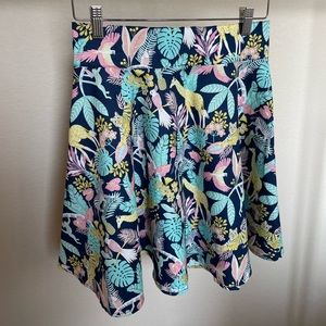 Retrolicious Pastel Animal Print Mini Skater Skirt